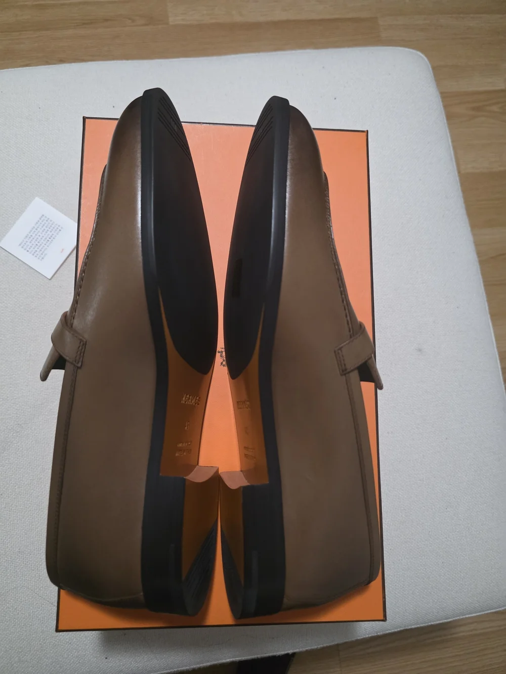 Brand New Hermès Moccasin Homme Monterey Veau Patine